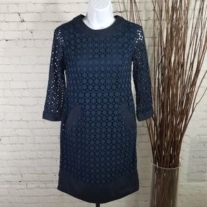 SOLD-Land's End Petite Navy Dress With Pockets